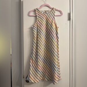 Loft Lou & Grey Multicolor Striped sheath Sleeveless Dress S Easter